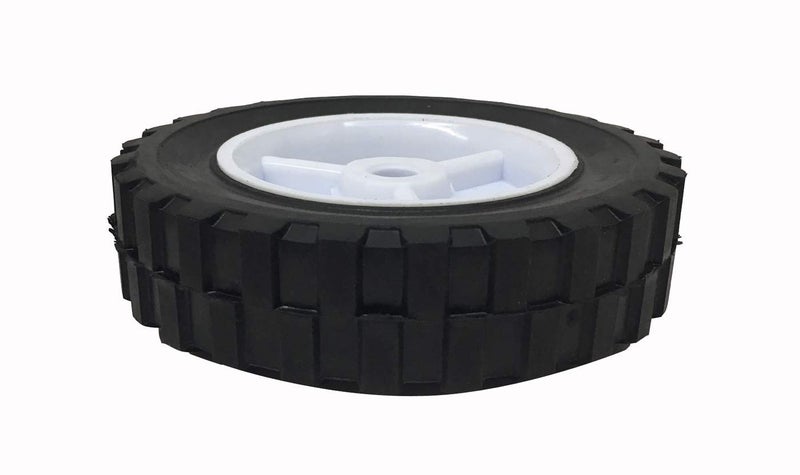 UI PRO TOOLS 2 Pack - 6" x 1.5" Solid Rubber Flat Free Tire Hand Truck Plastic Wheel - â€“ 1/2" Axle Hole - 70 lbs Capacity - Image 3